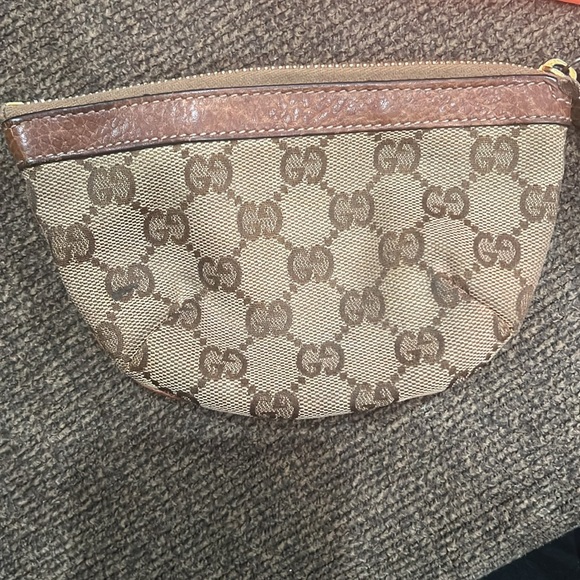 Gucci Vintage Guccissima Brown Leather Bamboo Wristlet. - Picture 7 of 10